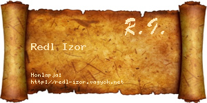 Redl Izor névjegykártya